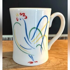 Vintage 1980 Fitz & Floyd Japan "Chanticleer" Collector's Ceramic Coffee Mug EUC